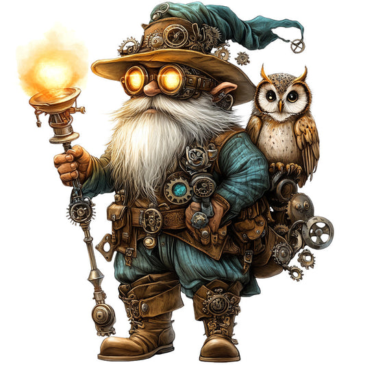 Steampunk Gnomes Fabric Panel 12