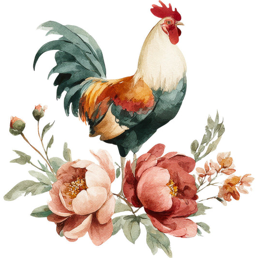 Farmhouse Chicken Decor Fabric Panel 29