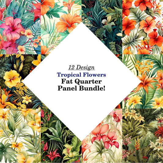 Tropical Flowers Fat Quarter Bundle