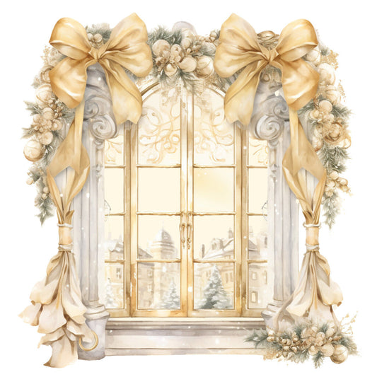 A Golden Christmas Fabric Panel 41