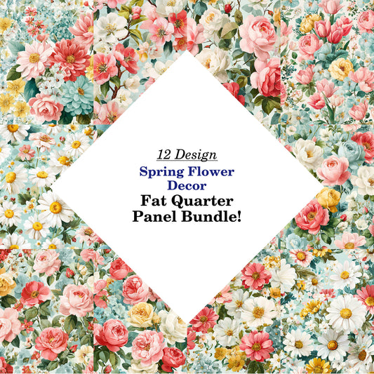 Spring Flower Decor Fat Quarter Bundle