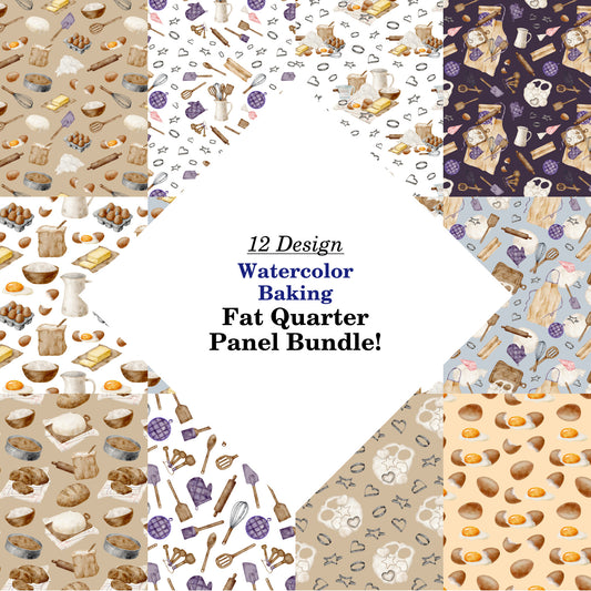 Watercolor Baking Fat Quarter Bundle