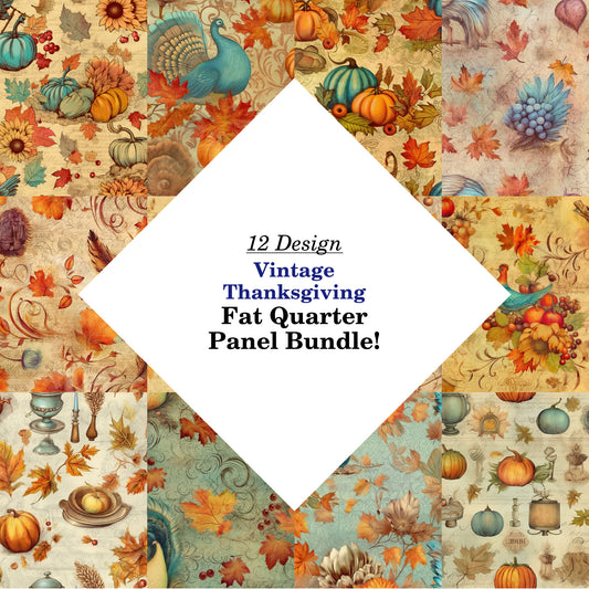 Vintage Thanksgiving Fat Quarter Bundle