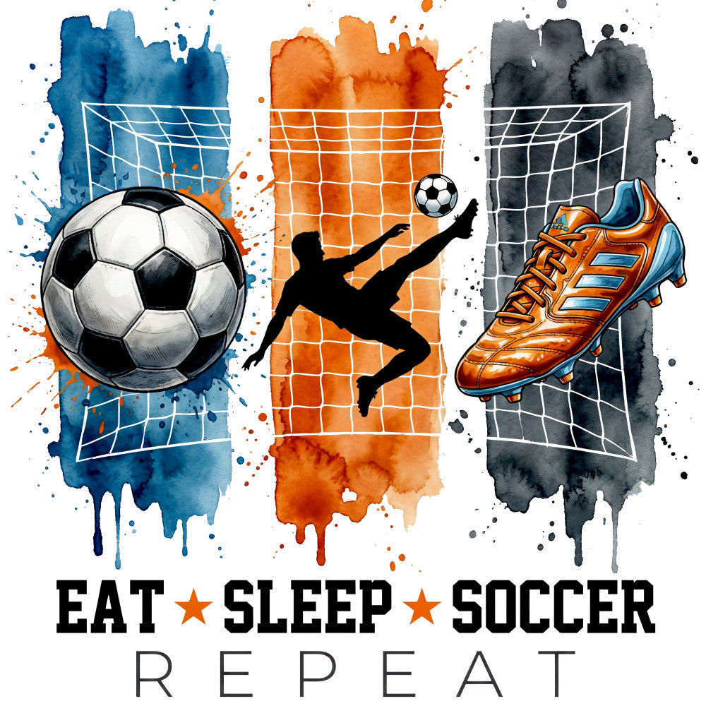 Eat Sleep Soccer Fabric Panel 1