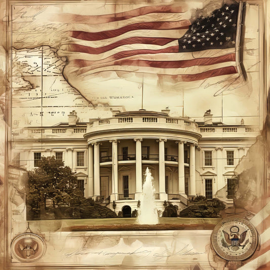 Vintage Patriotic Fabric Panel 2