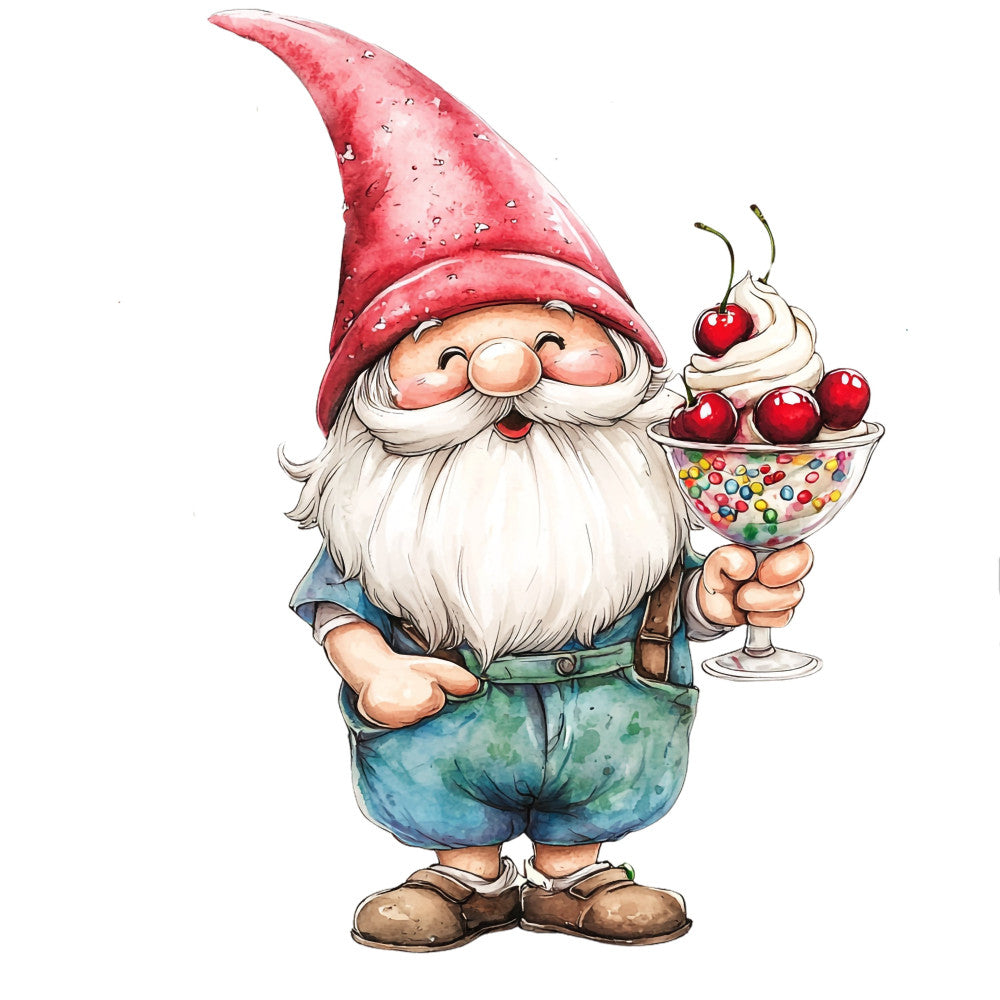 Ice Cream Gnome Fabric Panel 13