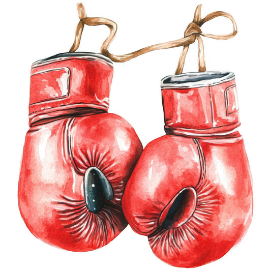 Watercolor Boxing Fabric Panel 1