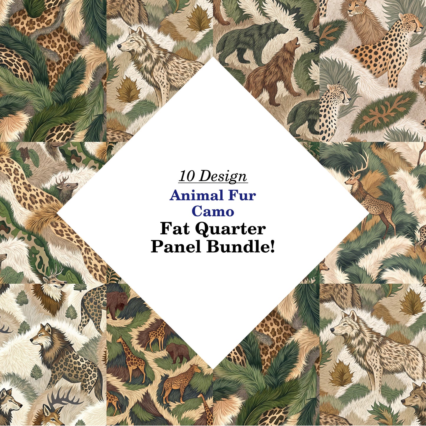Animal Fur Camo Fat Quarter Bundle