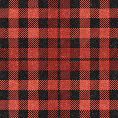 red, black, buffalo plaid, checkered pattern, gingham, plaid design, quilting cotton, fabric panel, alternating squares, diagonal stripes, rustic pattern, country style, geometric design, two-tone checkerboard, lumberjack plaid, woven texture, crafting fabric, patchwork material, flannel-style print