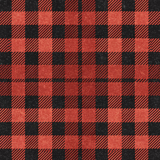red, black, buffalo plaid, checkered pattern, gingham, plaid design, quilting cotton, fabric panel, alternating squares, diagonal stripes, rustic pattern, country style, geometric design, two-tone checkerboard, lumberjack plaid, woven texture, crafting fabric, patchwork material, flannel-style print