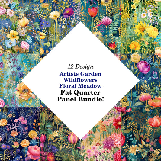 Artists Garden Wildflowers Floral Meadow Fat Quarter Bundle