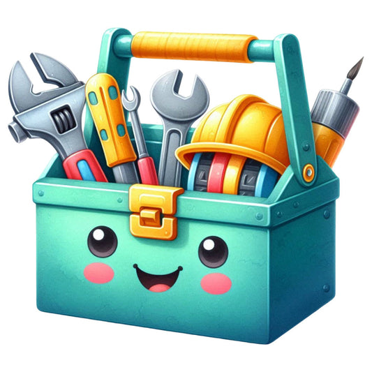 Cute Construction Characters Fabric Panel 10