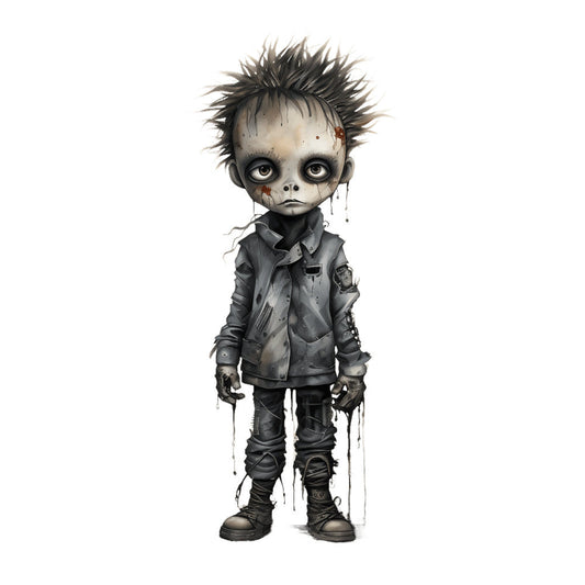 Creepy Horror Evil Dolls Fabric Panel 12