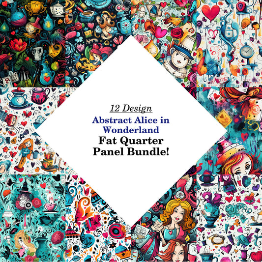 Abstract Alice in Wonderland Fat Quarter Bundle