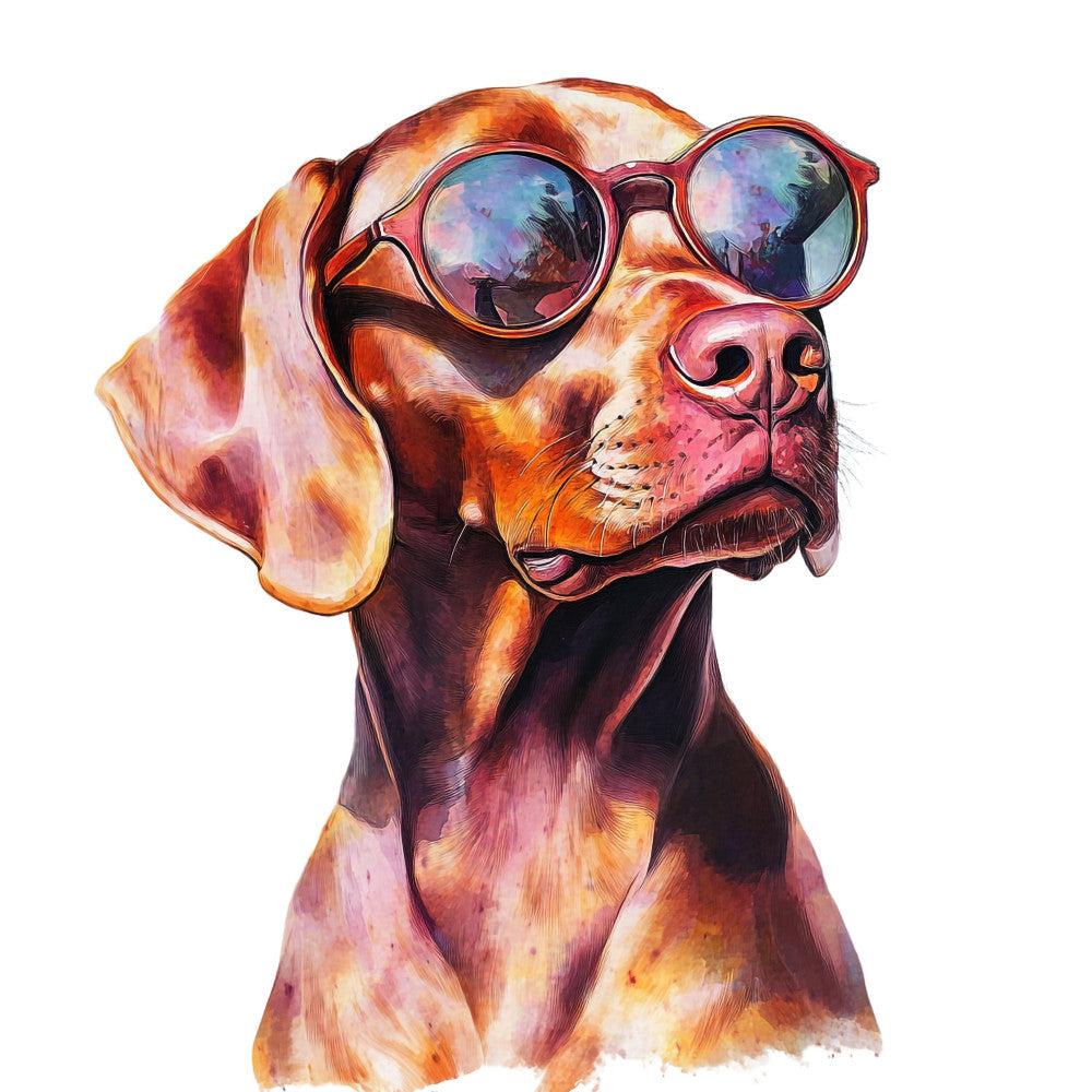 Watercolor Vizslas Fabric Panel 18