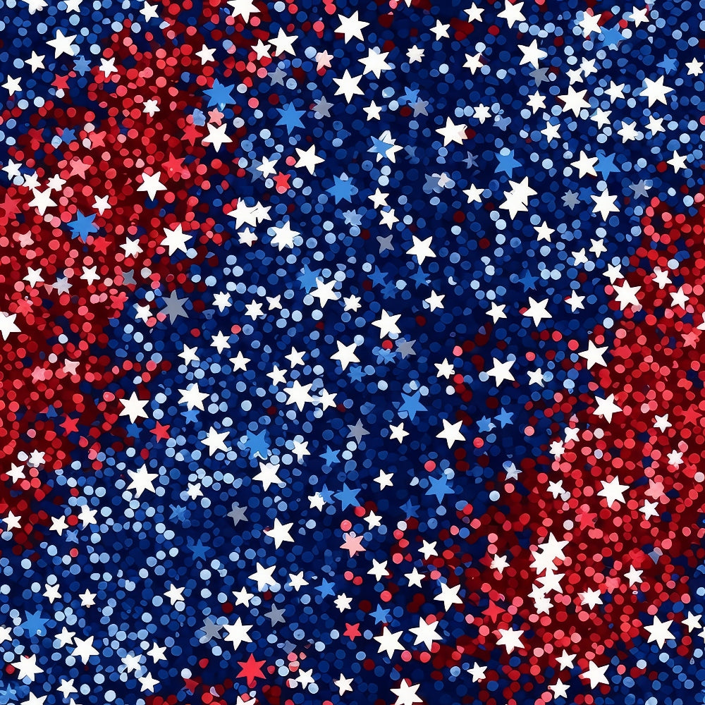 Daily Deal: 4th-of-July Glitter Pattern 7 Quilting Cotton Fabric - 45" x 1 Yard"