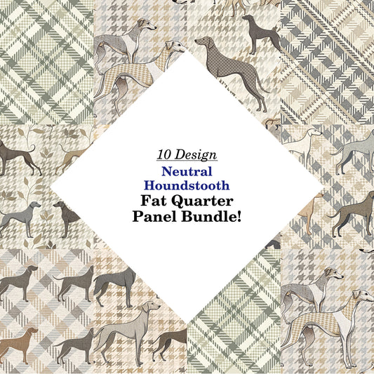 Neutral Houndstooth Fat Quarter Bundle