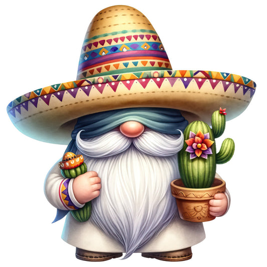 Mexican Gnomes Fabric Panel 4