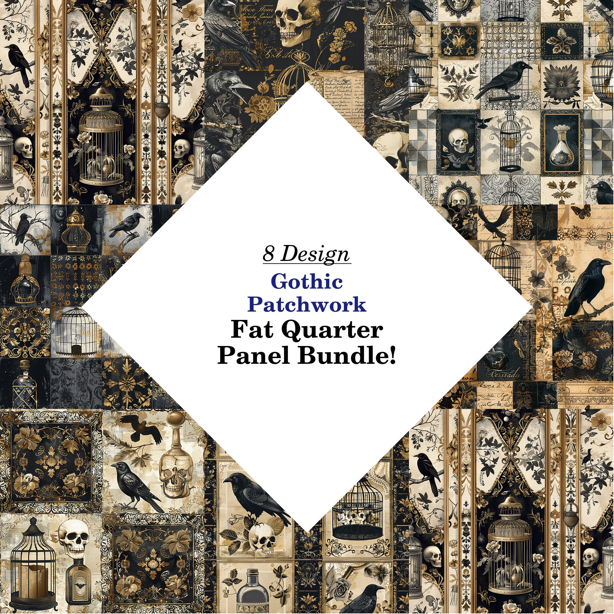 Pathwork Gothic Pattern Gothic Patchwork – FabricMegaStore.com