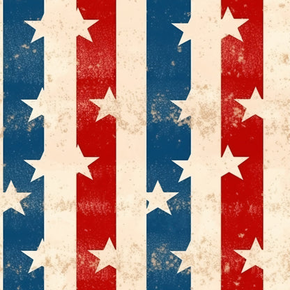 distressed texture, patriotic theme, red white blue, vintage weathered, stars pattern, vertical stripes, aged appearance, quilting cotton, fabric panel, american flag inspired, worn effect, faded colors, rustic finish, cotton fabric, crafting material, sewing supplies, independence day, fourth of july