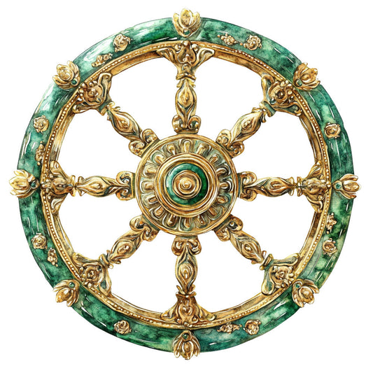 Emerald Victorian Lady Fabric Panel 2