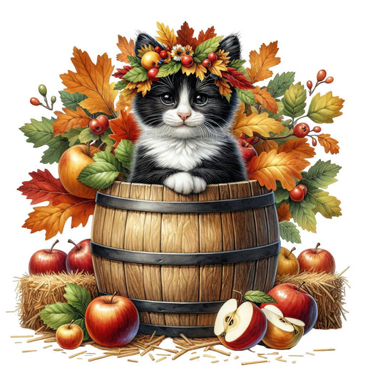 Autumn Cats Fabric Panel 37