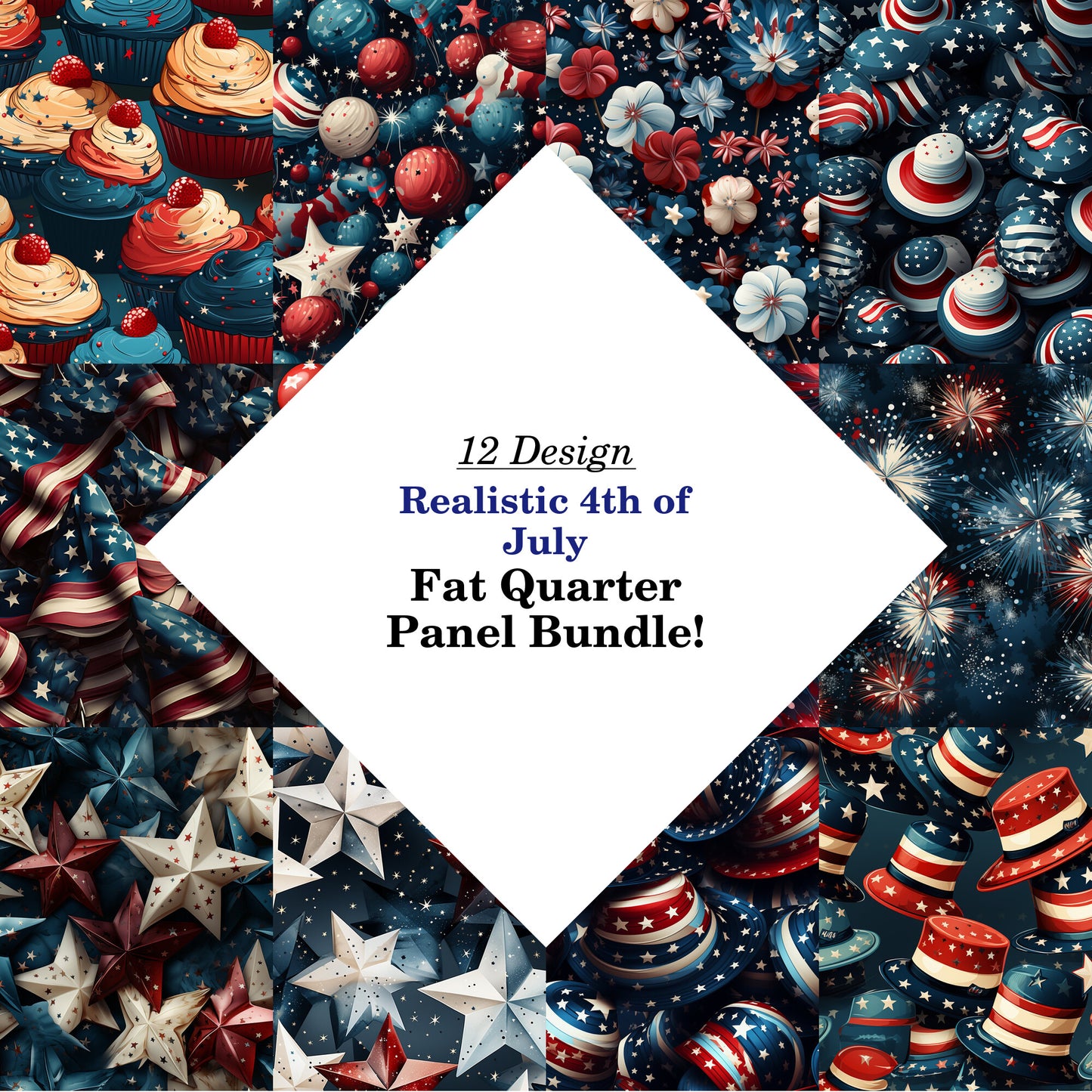 Realistic 4th of July Fat Quarter Bundle