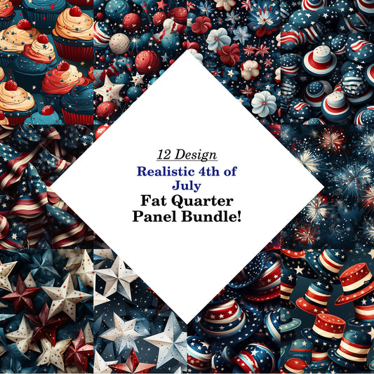 Realistic 4th of July Fat Quarter Bundle