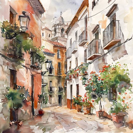 Spain Travel Art Fabric Panel 19