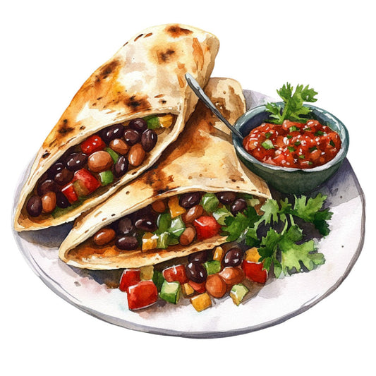 Mexican Food Fabric Panel 9