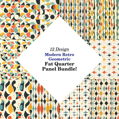 Modern Retro Geometric Fat Quarter Bundle