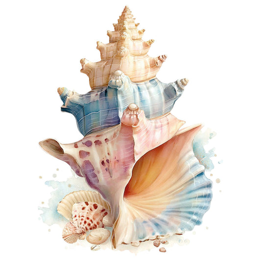 Colorful Seashell Fabric Panel 26