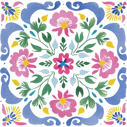 Floral Kaleidoscope Fabric Panel 5