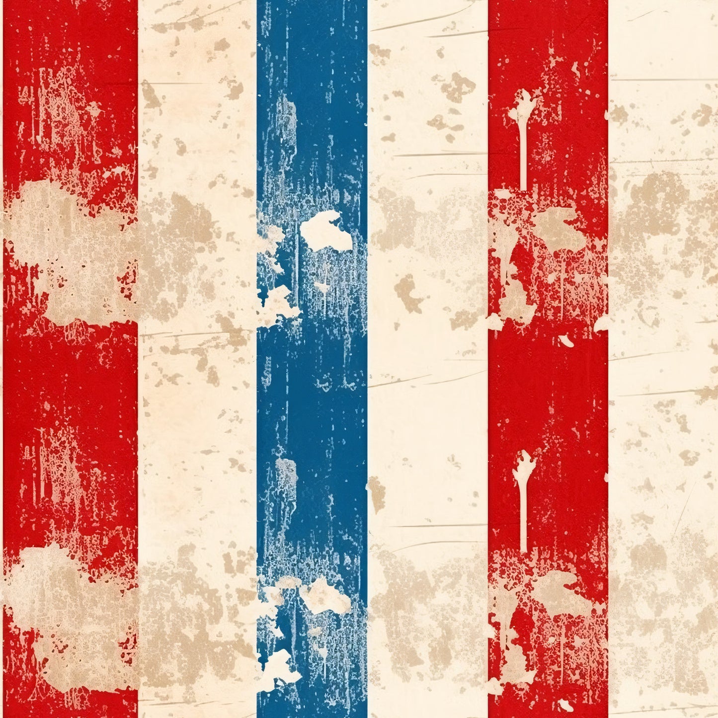red, white, blue, distressed, weathered, vintage, patriotic, americana, stripes, faded, rustic, worn, quilting cotton, fabric panel, textured, grunge, aged, peeling paint, shabby, cotton fabric
