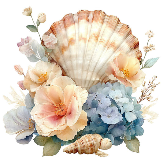 Colorful Seashell Fabric Panel 42