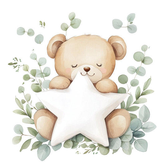 Nursery Teddy Bear Fabric Panel 10
