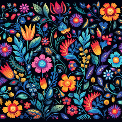 Mexican Floral Fiesta Pattern 5 Quilting Cotton Fabric