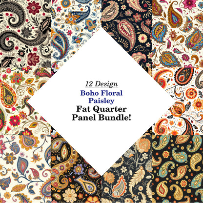 Boho Floral Paisley Fat Quarter Bundle