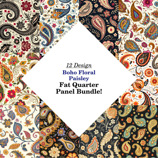Boho Floral Paisley Fat Quarter Bundle