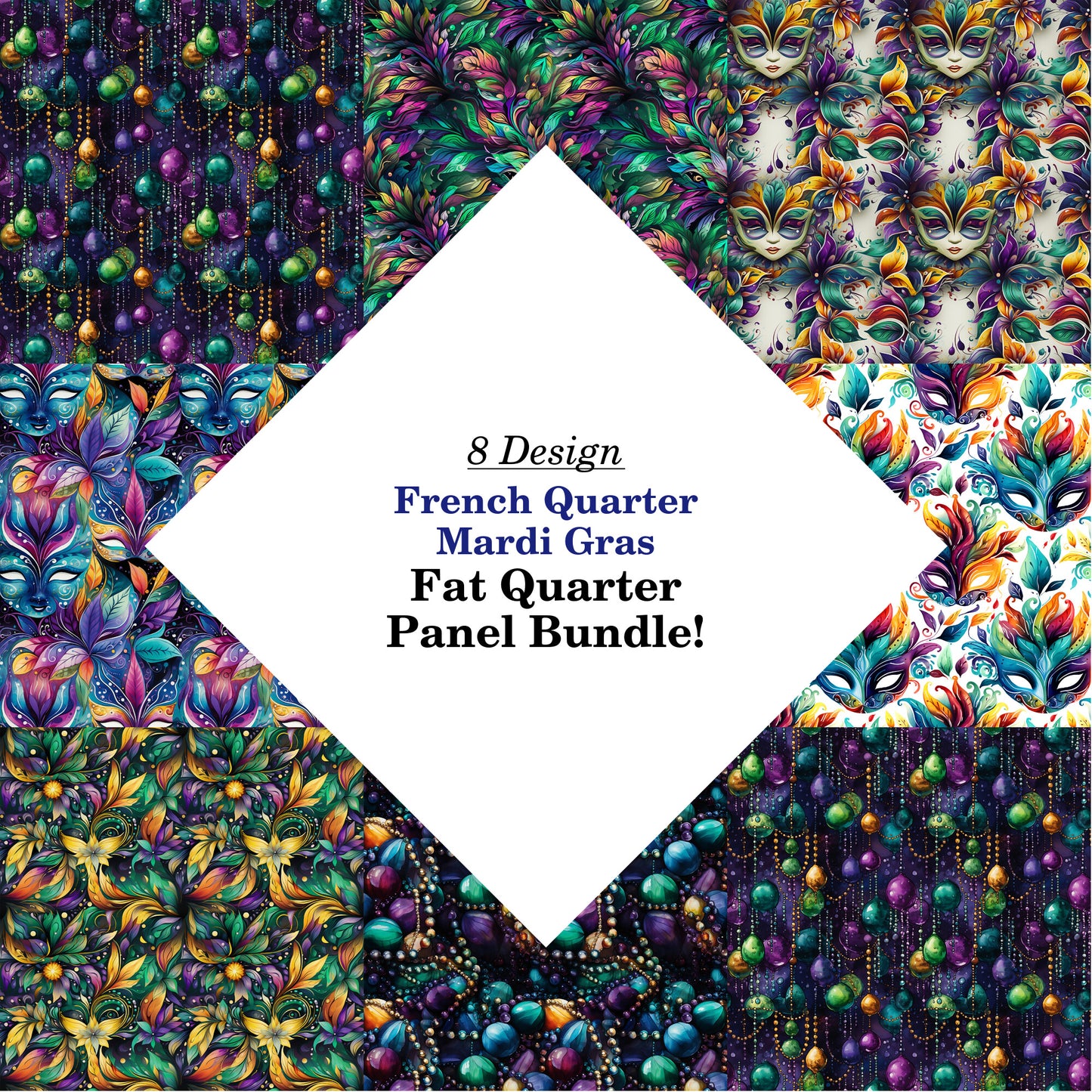 French Quarter Mardi Gras Fat Quarter Bundle