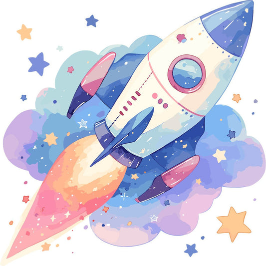 Baby Boy Space Galaxy Fabric Panel 21