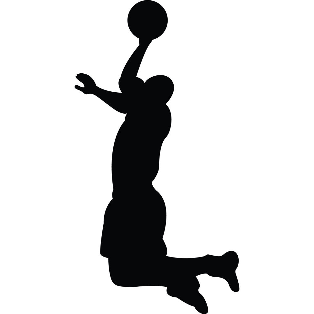 Basketball Player Silhouette Fabric Panel 20