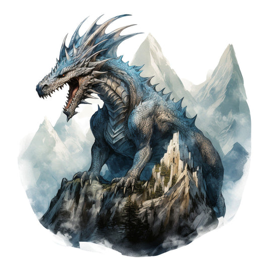 Elemental Dragons Fabric Panel 24