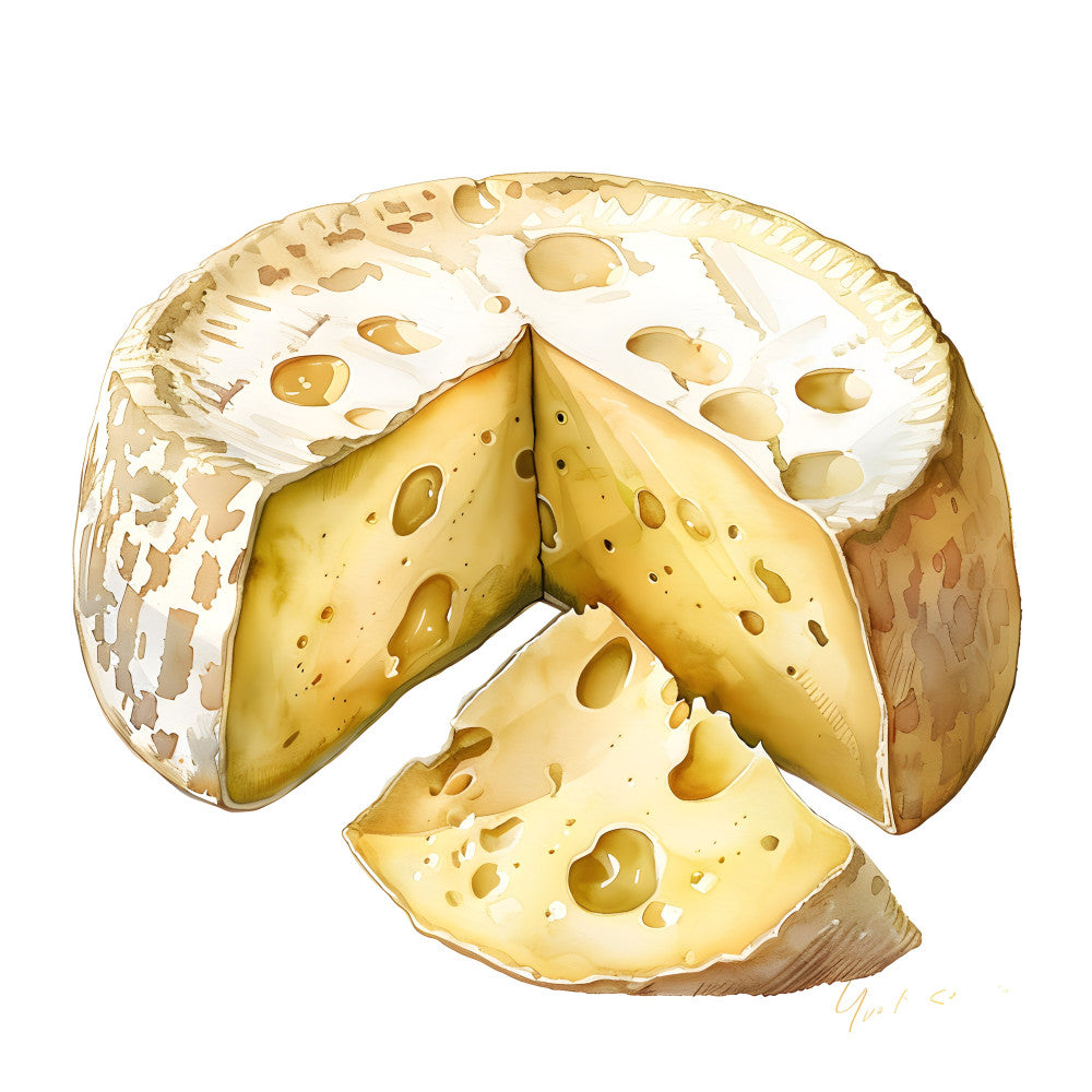 Watercolor Cheese Fabric Panel 48