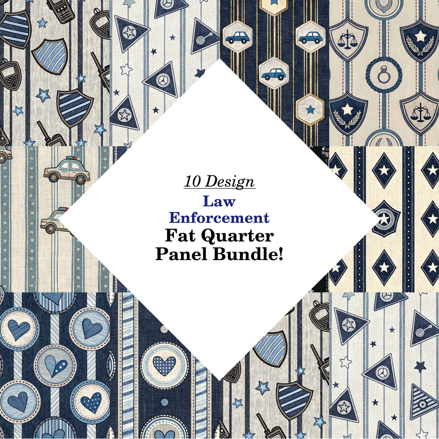 Law Enforcement Fat Quarter Bundle