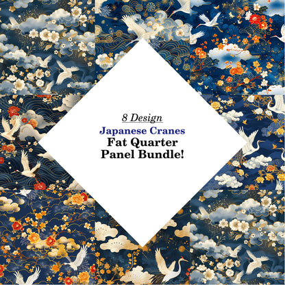 Japanese Cranes Fat Quarter Bundle