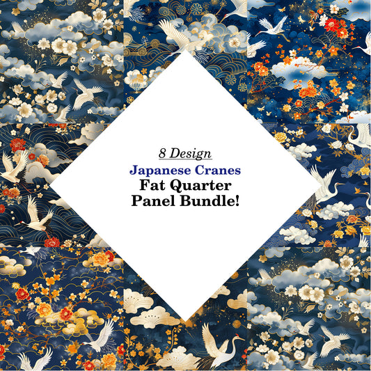 Japanese Cranes Fat Quarter Bundle