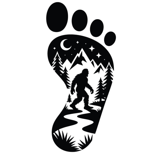 Big Foot Print Fabric Panel 1