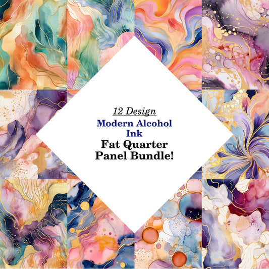 Modern Alcohol Ink Fat Quarter Bundle