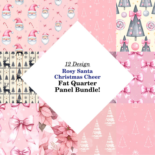 Rosy Santa Christmas Cheer Fat Quarter Bundle